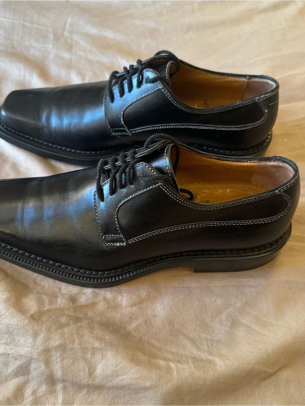Vintage Antonio Maurizi Men’s 3157 Leather 39 Oxford Square Toe 39 EU 6.5 US